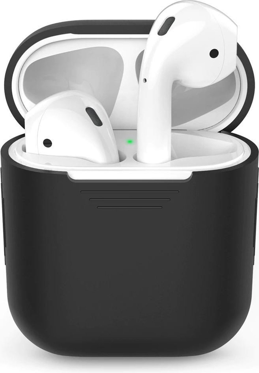 Silicone Case Cover Hoesje voor Apple Airpods - Zwart