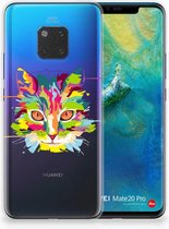 Huawei Mate 20 Pro Uniek TPU Hoesje Cat Color
