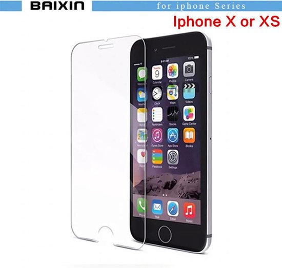 iPhone Glazen screenprotector iphone X or XS geschikt voor Apple tempered glass | Gehard glas Screen beschermende Glas Cover Film geschikt voor Apple iPhone X/10;Apple iPhone Xs