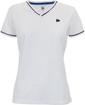 Donnay Cool-Dry V-neck shirt - Sportshirt - Dames - maat XL - White/Navy (1326)
