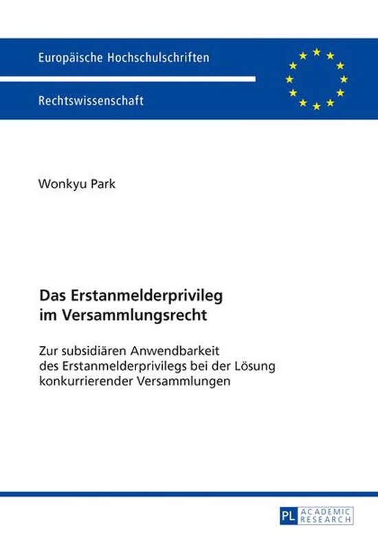 Europaeische Hochschulschriften Recht 5897 - Das Erstanmelde ... - cover