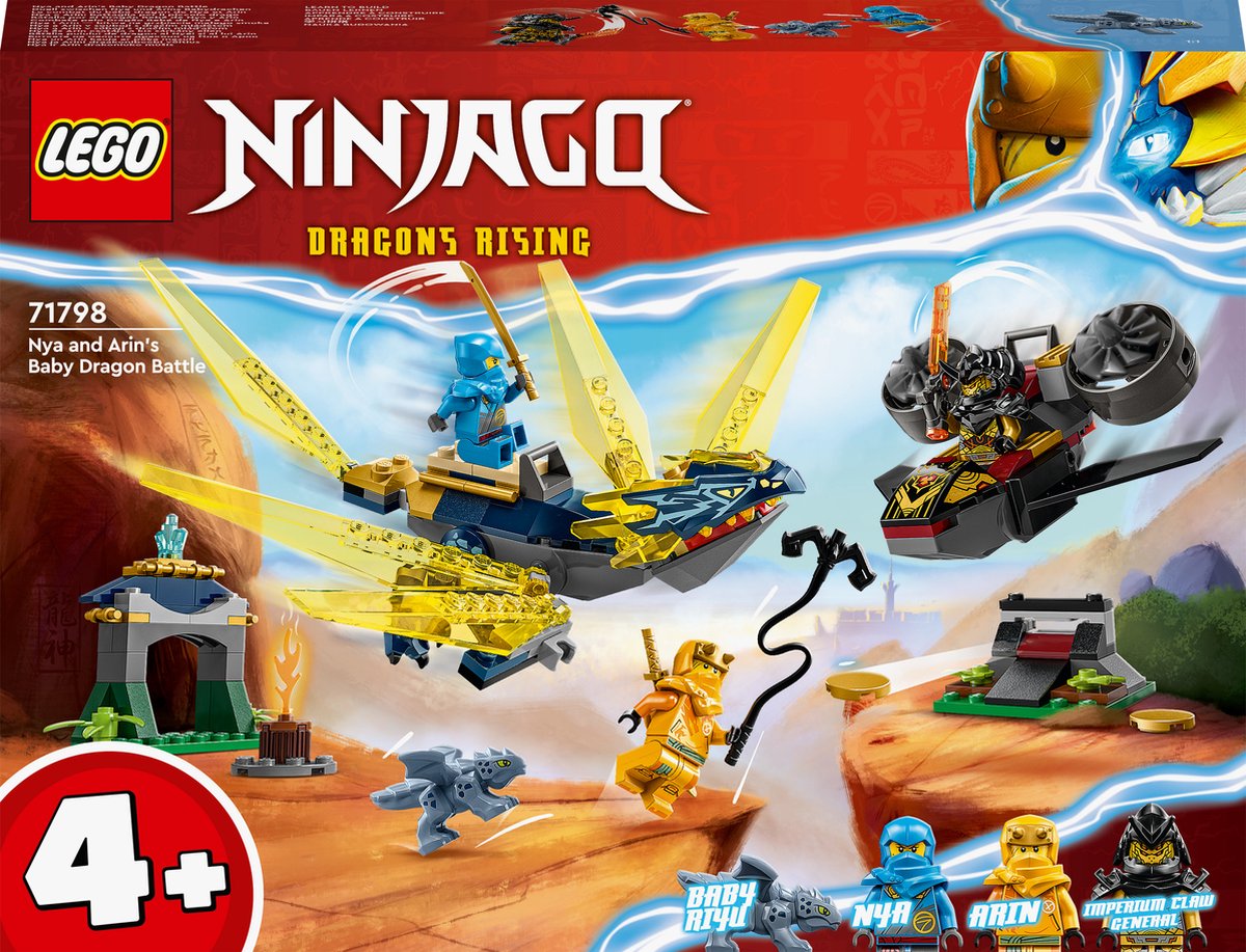 LEGO NINJAGO Nya en Arins babydrakenduel Draken Speelgoed - 71798 | bol