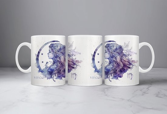 Tasse à café Signe du zodiaque Vierge - tasse à café - tasse à thé - tasse à café - mug - tasse à boire - Sagittaire - Ram - Taureau - Gémeaux - Cancer - Lion - Vierge - Balance - Scorpion - Sagittaire - Capricorne - Waterman - Pêche