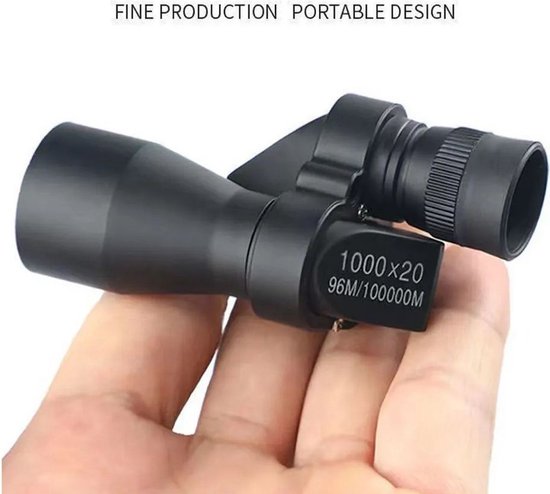 Draagbare Mini Monoculaire Verrekijker - Hoge Vergroting HD - 1000 X 20 - Met Nachtzicht - Zwart - Merkloos