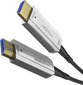 KabelDirekt 1044, 100 m, HDMI Type A (Standaard), HDMI Type A (Standaard), 18 Gbit/s, Zwart, Zilver