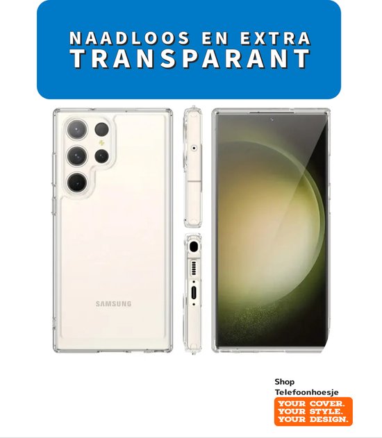 Coque de téléphone Samsung S23 Ultra , coque arrière transparente - Coque Samsung - transparente