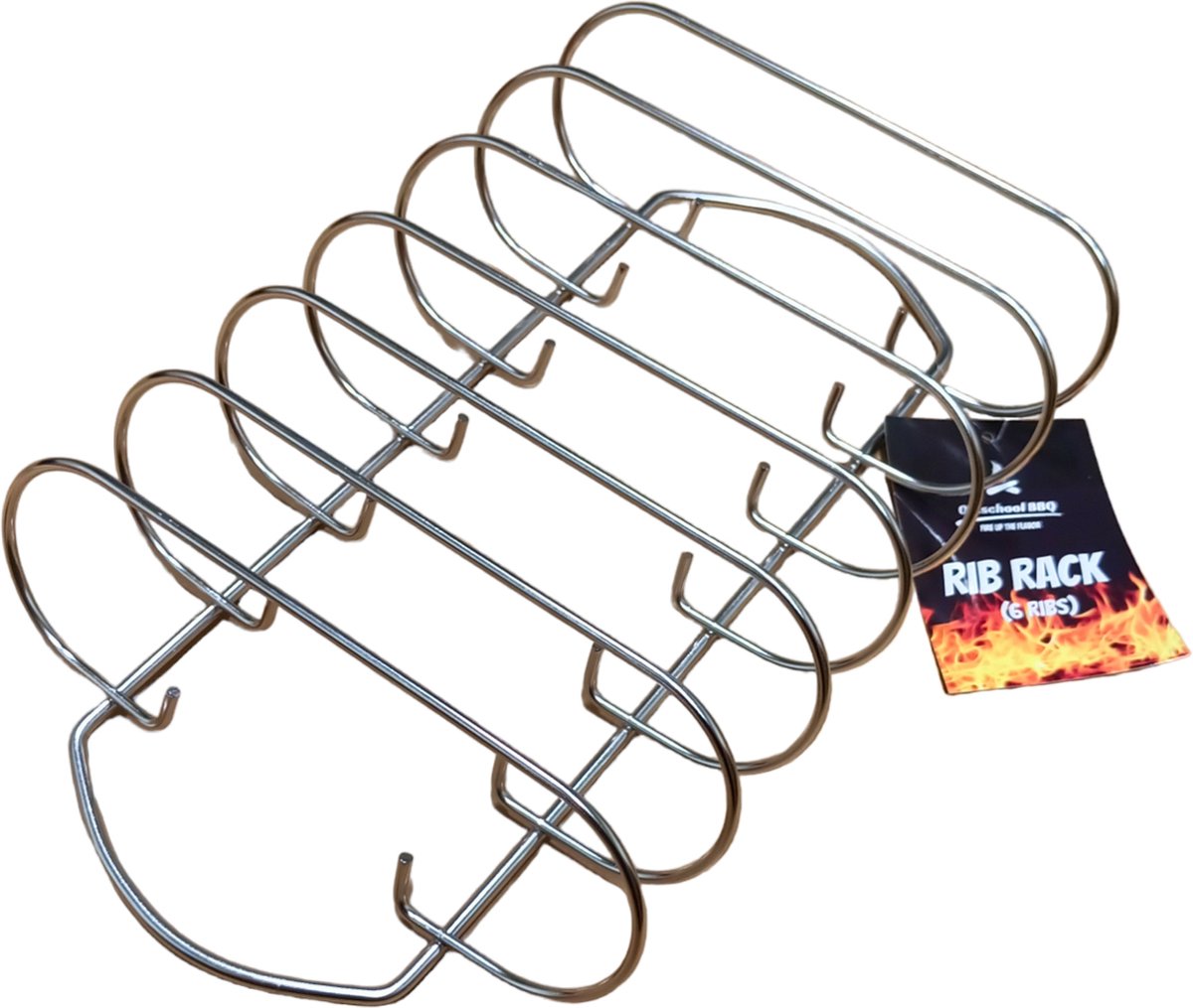 OLDSCHOOL BBQ RIB REK 6 RIBS RVS - spareribs