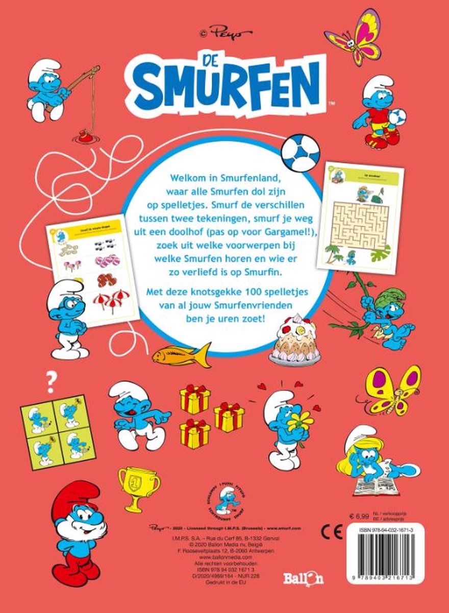 De Smurfen 1 - De smurfen 100 spelletjes, De Smurfen | 9789403216713 |  Boeken | bol.com