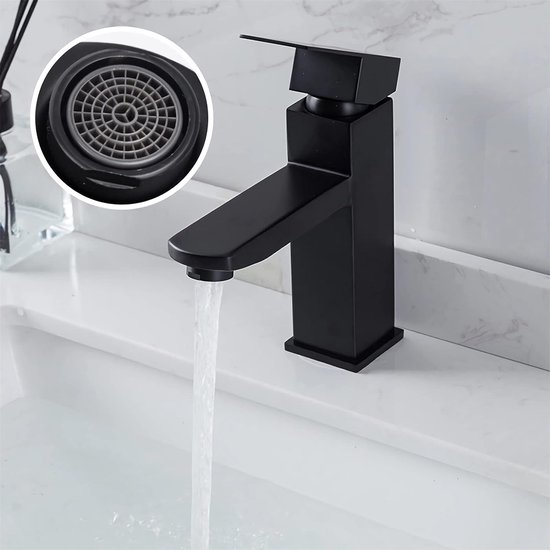 Robinet De Salle De Bain Noir Mat – Mitigeur Monocommande Design Et économique - 8