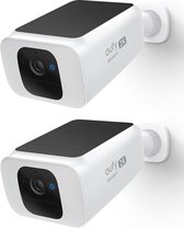Caméra IP Eufy Spotlight - Solocam S40 - Avec panneau solaire intégré (solaire) - 2K - 2 pièces