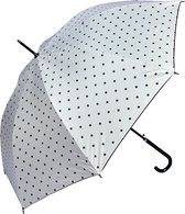 Juleeze Paraplu Volwassenen Ø 98 cm Wit Zwart Polyester Stippen