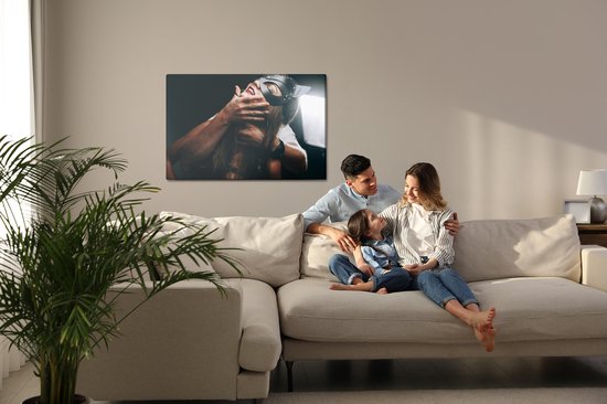 Painting King - Tableau sur toile Couple dans un paysage épicé - 100 x 70 cm