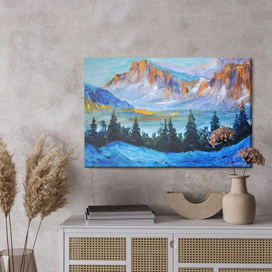 Painting King - Peinture sur toile Paysage des Montagnes du Colorado - 100 x 70 cm