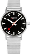 Montre-bracelet Mondaine Classic 40mm cadran noir - M660.30314.16 SBW - Nieuwe collection Juillet 2021