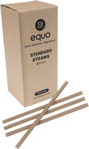 Pailles EQUO Canne à Sucre - Standard - Ø 6mm x 20 cm - Compostable - pailles - 250 pièces