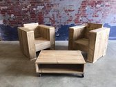 Set de chaises de Jardin Steigerhout deux