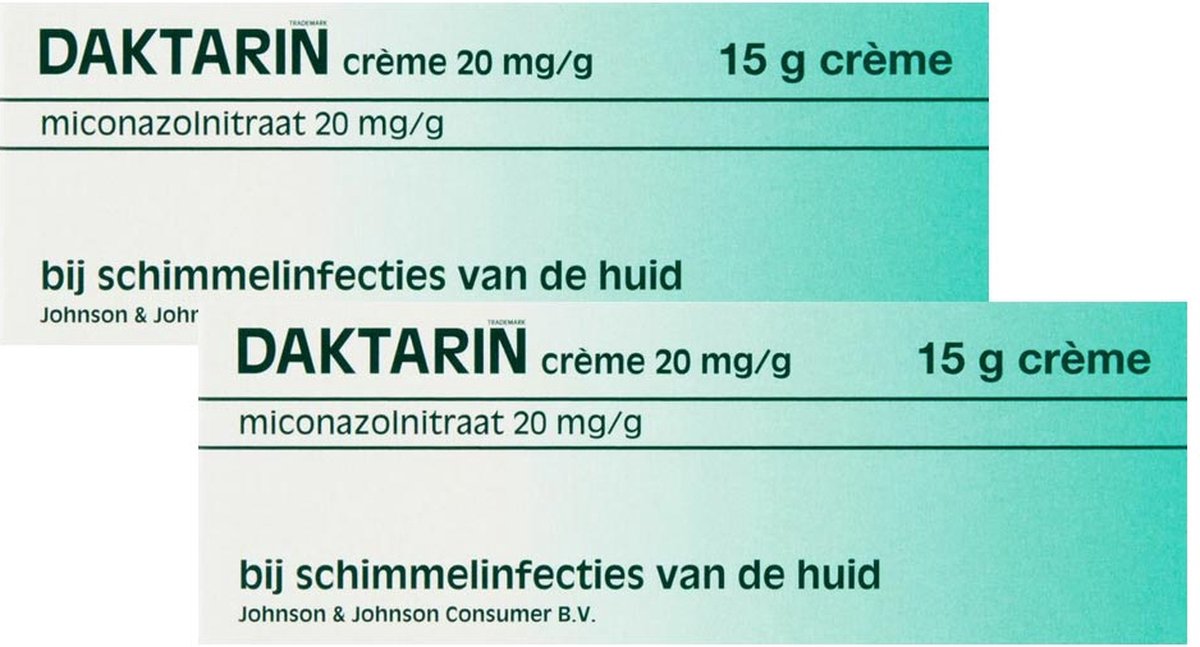 Goedkoopste Daktarin Creme Miconazolnitraat 20mg/g - 2 x 15 gr