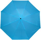 Kleine opvouwbare/inklapbare paraplu lichtblauw 93 cm diameter - Regenbescherming