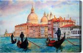 Schilderijkoning - Canvas Schilderij Venetië Zoals Geschilderd - 120 x 80 cm