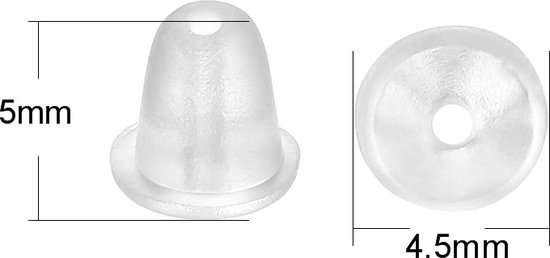 Fako Bijoux® - Oorbel Stoppers / Achterkantjes - Siliconen - 11mm - 25 Stuks
