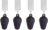 Poids de nappe Esschert Design Blackberry - 4x - noir - plastique - pour nappes et toiles cirées