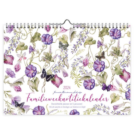 Petit calendrier familial 2024 3 colonnes Animaux Illustrations