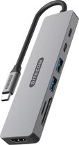 Sitecom - 7 in 1 USB-C Power Delivery Multiport Adapter - 2x USB-A, 1x USB-C