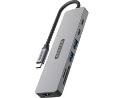 Sitecom – 7 in 1 USB-C Power Delivery Multiport Adapter – 2x USB-A, 1x USB-C