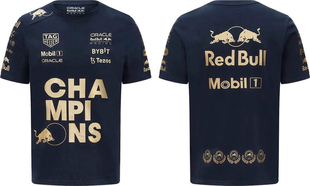 Oracle Red Bull Racing Constructors World Champion T-shirt-M - Cadeau