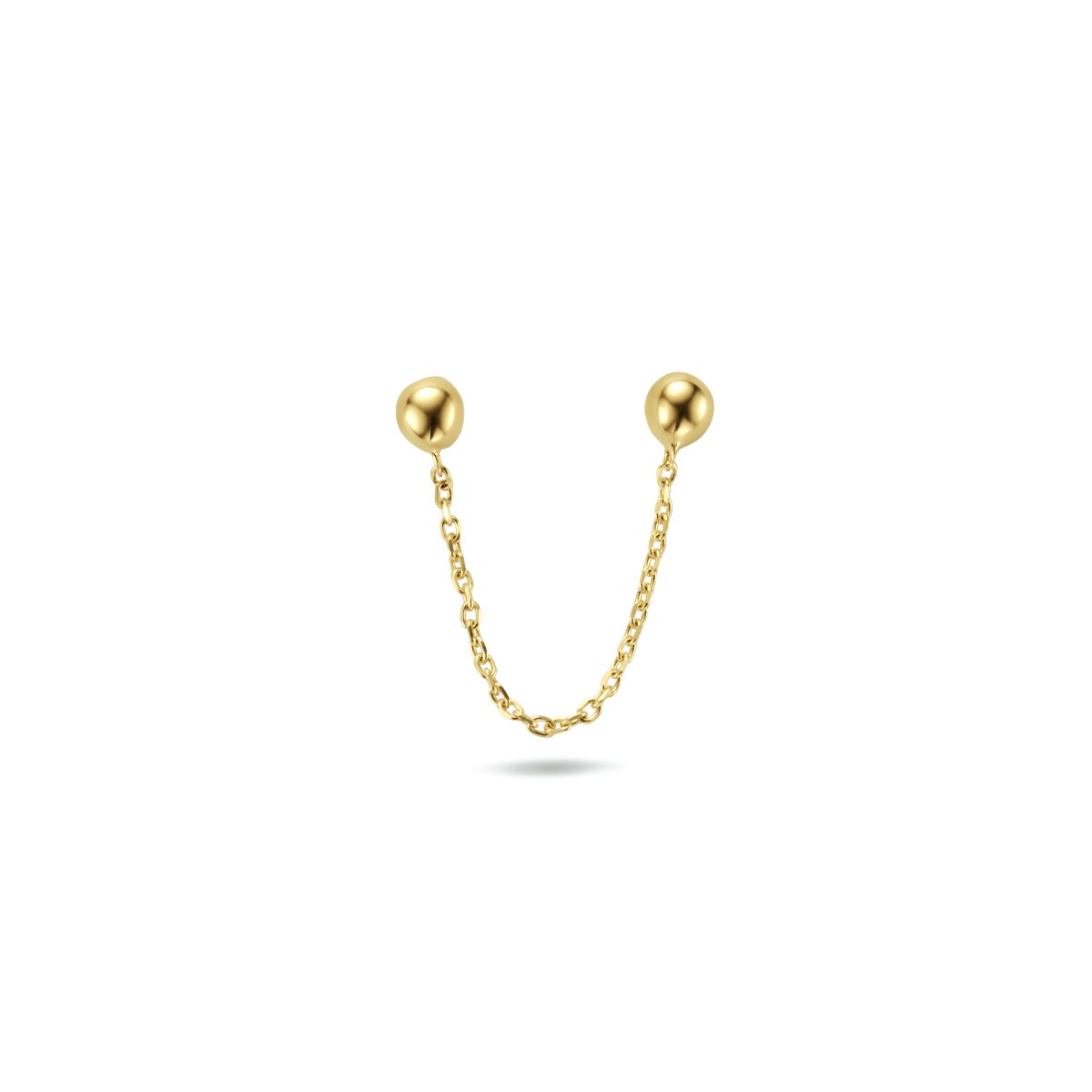 goud (geelgoud) dubbele oorknop bolletjes 4024400