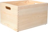 Creative Deco XXL Grand coffre en bois | 40x30x24cm | avec poignées | Rangement