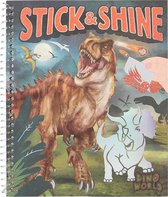 Depesche - Livre de coloriage Dino World Stick & Shine