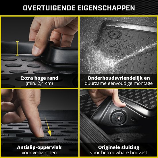 ELMASLINE 3D rubberen matten & kofferbakmat set voor Renault Captur ELMASLINE 3D rubberen matten & kofferbakmat set voor Renault Captur