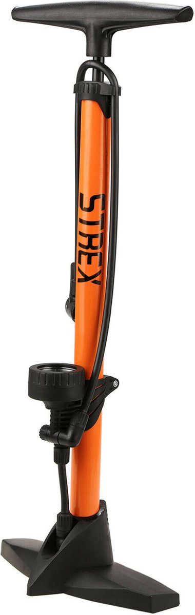 Strex Fietspomp - Drukmeter - 11 Bar – Bal pomp - Oranje - Strex