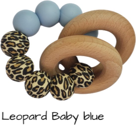 Chewies & More - Bijtring - Leopard Collection - Blue / Blauw