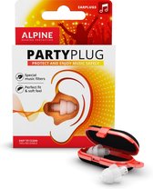 Alpine PartyPlug - Oordoppen - Comfortabele earplugs voor muziekevenementen, concerten en festivals - Voorkomt gehoorschade - Transparant - SNR 19 dB