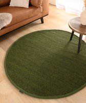 Tapis rond en laine Lett - vert 160 cm rond