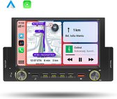 Boscer® 1Din Autoradio - Apple Carplay & Android Auto - 6,2" HD Touchscreen - Bluetooth, USB & MP5 - Achteruitrijcamera & Externe Microfoon