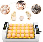 Incubateur HHD 24S - Convient pour 24 œufs - Retourne les œufs - Entièrement automatique et avec distributeur d'eau - Régulateur de température automatique - Candélabre d'éclairage LED