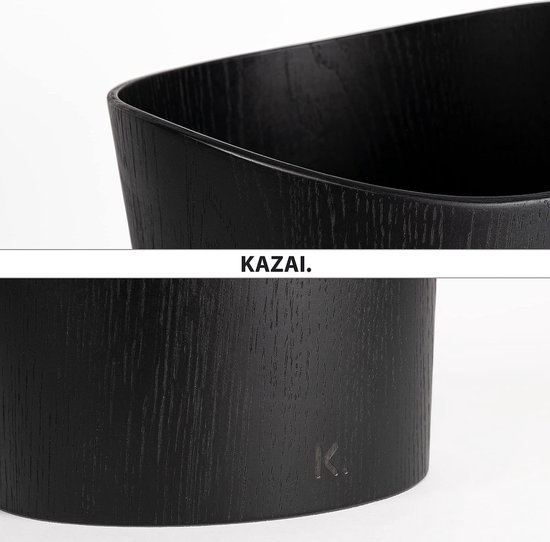 KAZAI. Echte Houtafval Papierbak Börje | Moderne Houten Papieren Mand voor op Kantoor, Kinderkamer, Slaapkamer en meer | 9 liter | Eiken KAZAI. Echte Houtafval Papierbak Börje | Moderne Houten Papieren Mand voor op Kantoor, Kinderkamer, Slaapkamer en meer | 9 liter | Eiken