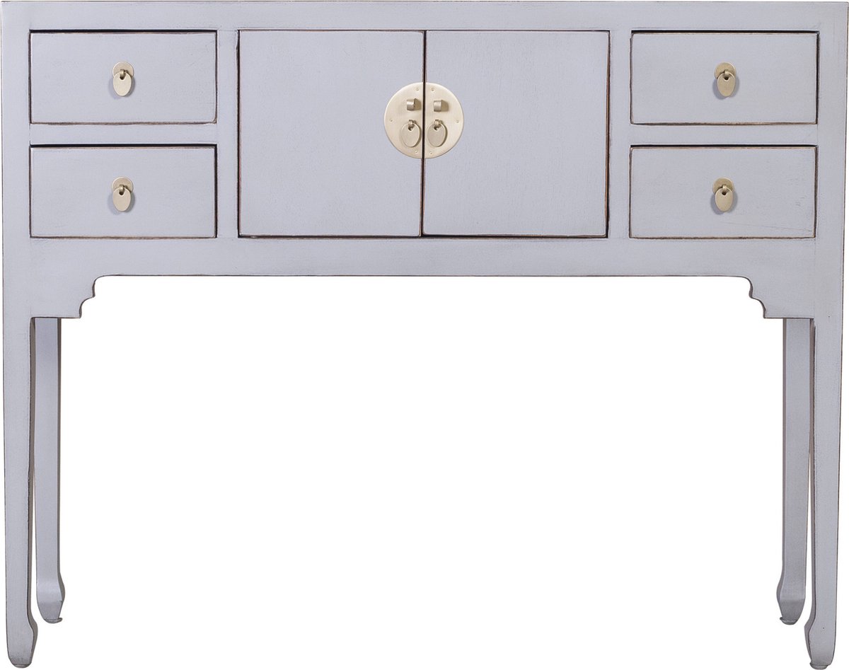Fine Asianliving Chinese Sidetable Pastel Grijs - Orientique Collectie B100xD26xH80cm Chinese Meubels Oosterse Kast