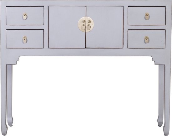 Fine Asianliving Chinese Sidetable Pastel Grijs - Orientique Collectie B100xD26xH80cm Chinese Meubels Oosterse Kast