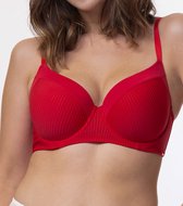 Dorina BH Carmen - T-shirt BH met Beugel - Grote maten - 85F - Rood.