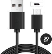 Câble court Micro USB vers USB - Qualité Premium - 20 cm - noir