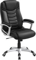 FurnStar Luxe bureaustoel - Ergonomische bureaustoel - Gamestoel - Met wieltjes - Zwart