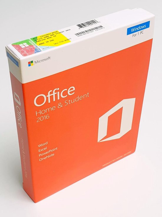 Microsoft Office 2016 Home & Student - Windows - Engelstalig (code in doosje)