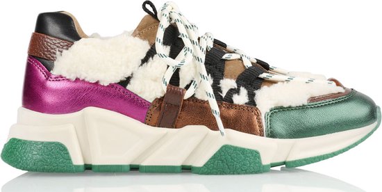 DWRS Label Los Angeles Teddy Off-White/Multicolor Damessneakers
