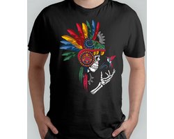 Skull Women hummingbird - T Shirt - Gift - Cadeau - MayanSkulls - AncientMaya - MesoamericanSkulls - MayanArt - MayaSchedels - OudeMaya - MayaCultuur - MayaGeschiedenis