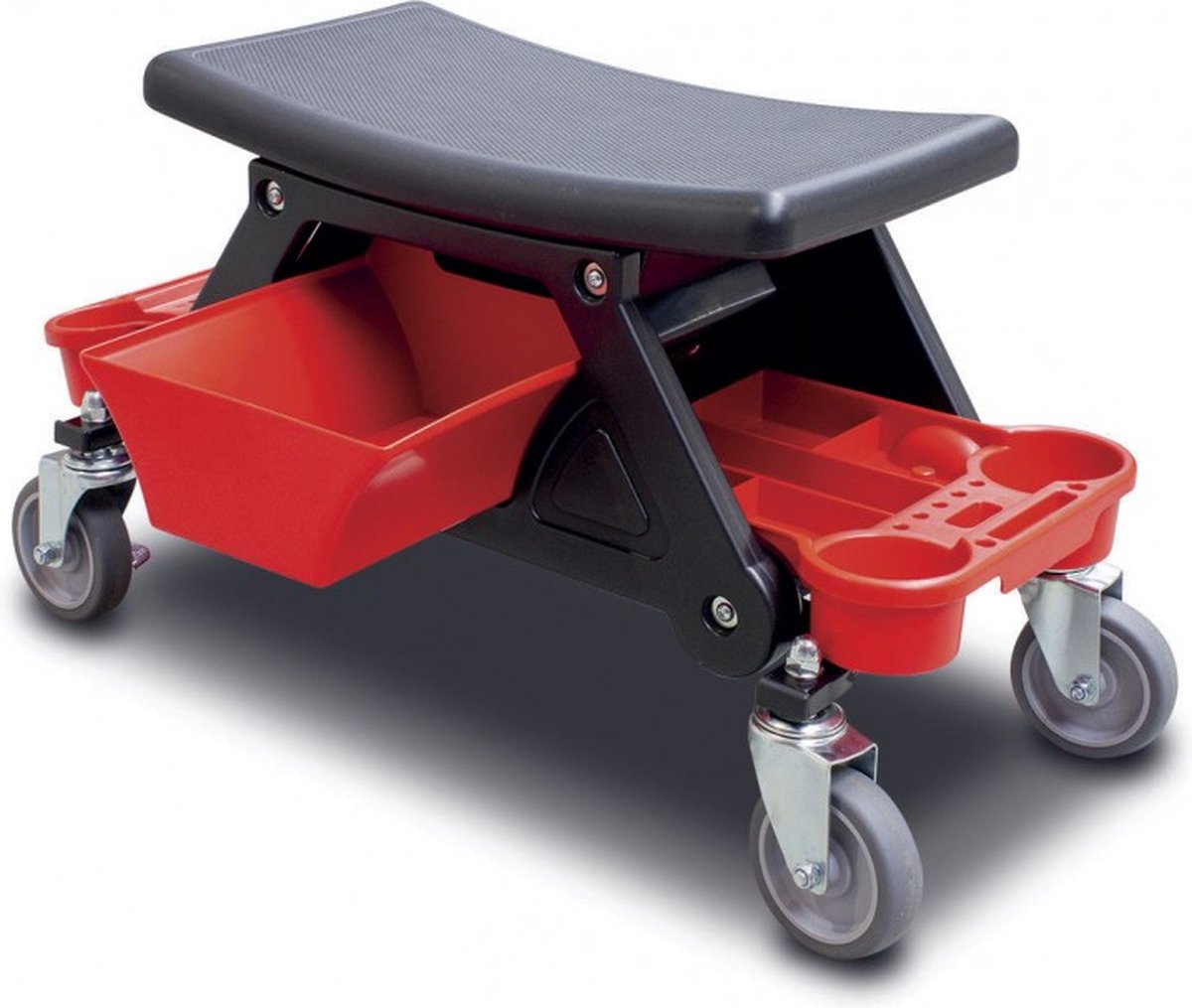 Cric de garage Quicklift 3T avec chandelles, chariot et tabouret d'atelier  MW- Tools