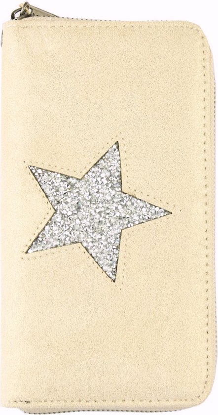 Goudkleurige portemonnee met ster - 200 x 110 Centimeter - Heerlijk zachte stof - Damesdingetjes